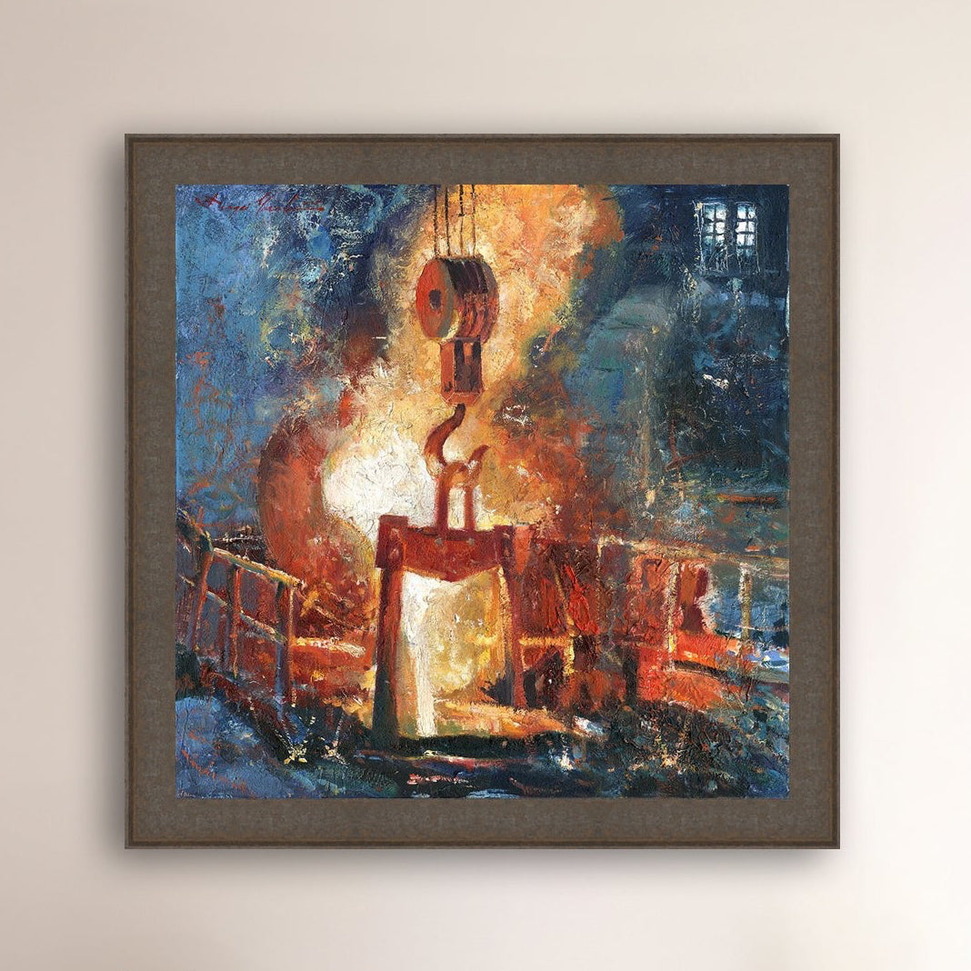 Painting of Molten Iron, Bethlehem Steel