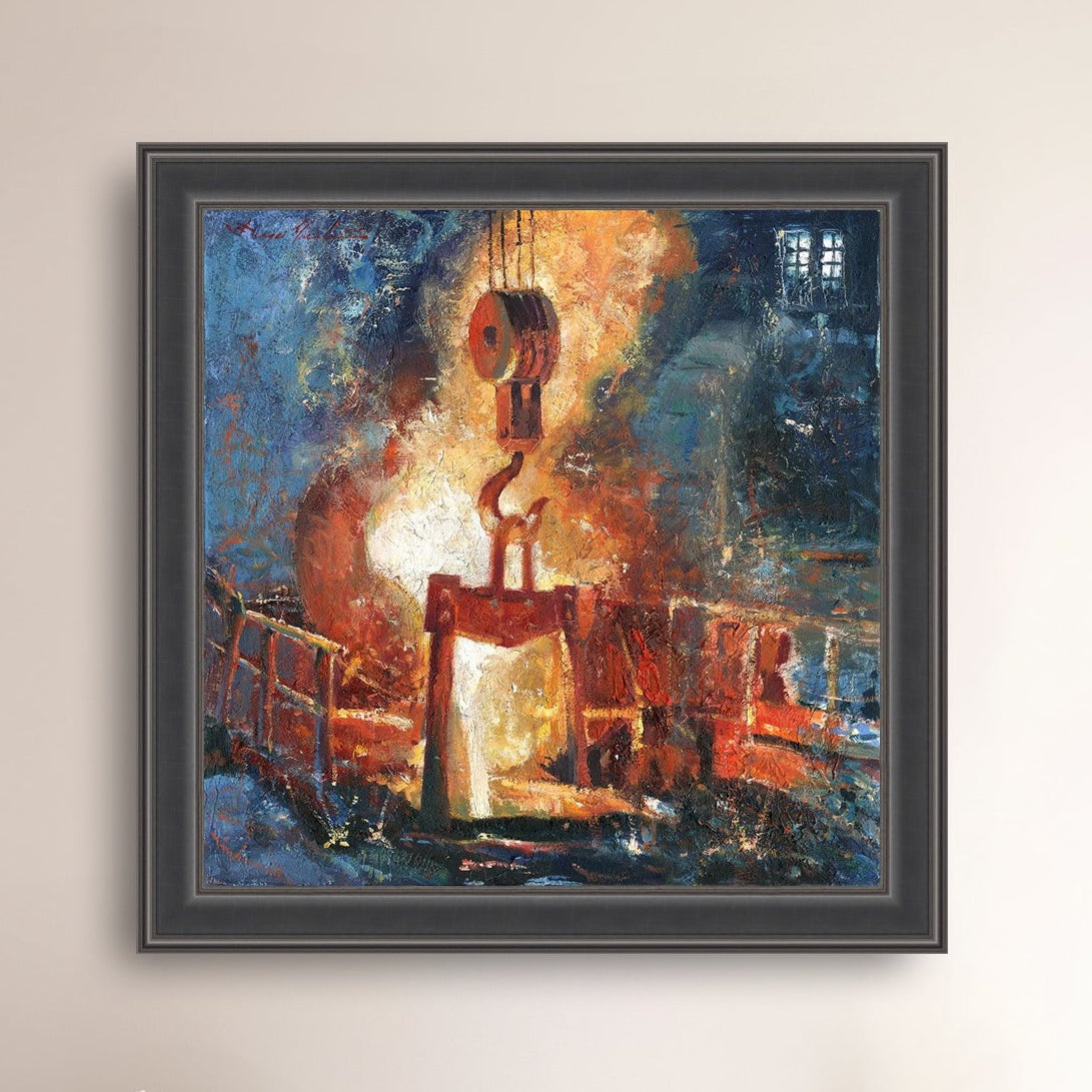 Painting of Molten Iron, Bethlehem Steel