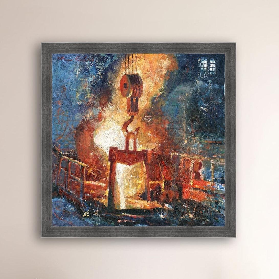 Painting of Molten Iron, Bethlehem Steel
