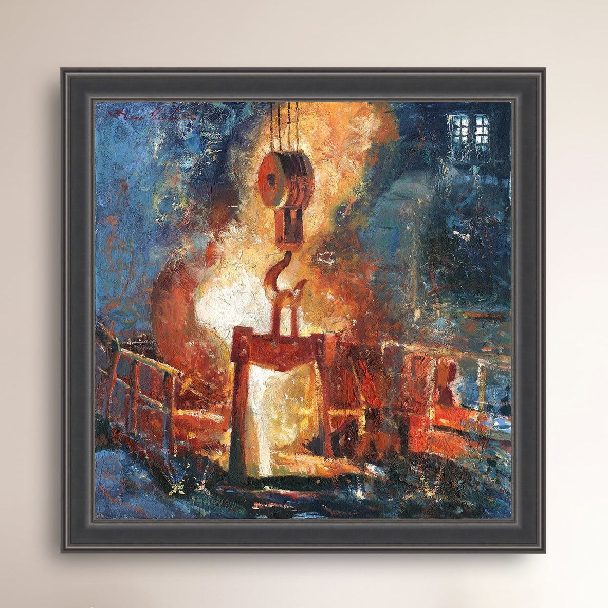 Painting of Molten Iron, Bethlehem Steel