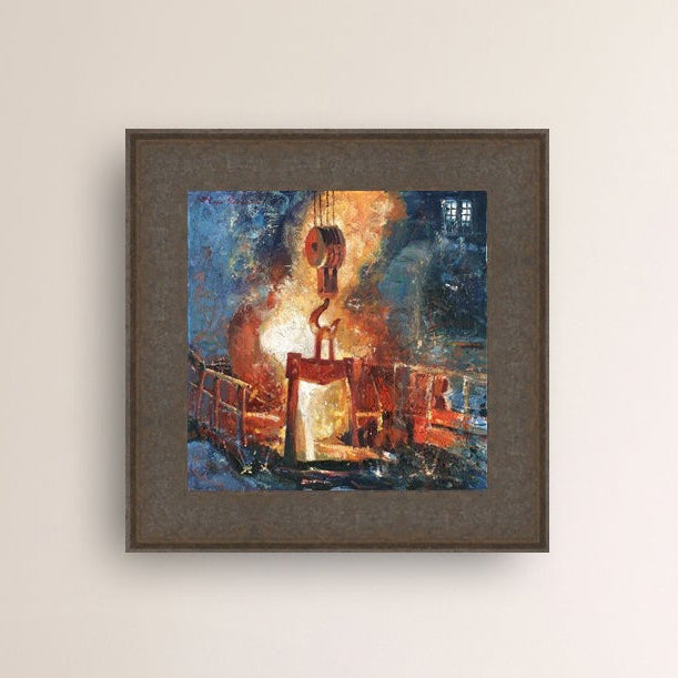 Painting of Molten Iron, Bethlehem Steel