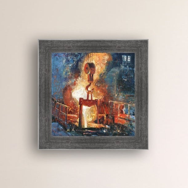 Painting of Molten Iron, Bethlehem Steel