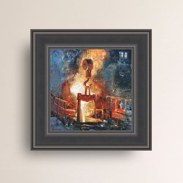 Painting of Molten Iron, Bethlehem Steel