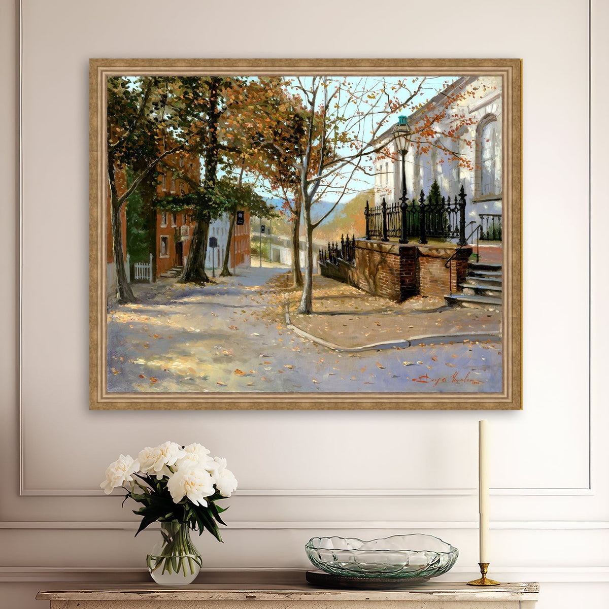 Autumn Leaves on Church Street in Bethlehem 