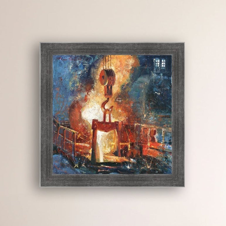 Painting of Molten Iron, Bethlehem Steel