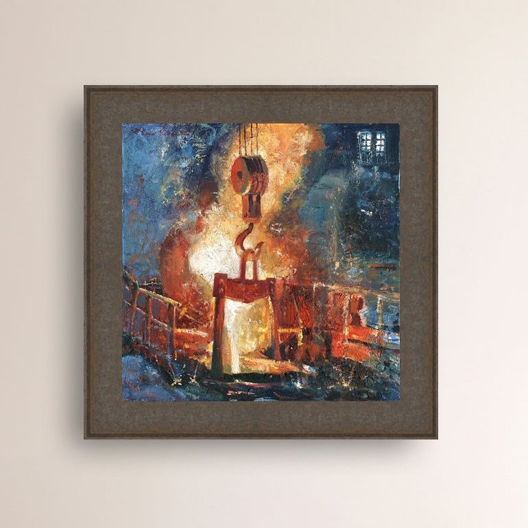 Painting of Molten Iron, Bethlehem Steel