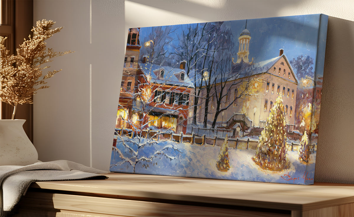 Painting of Christmas Tree on Main Street, Bethlehem 