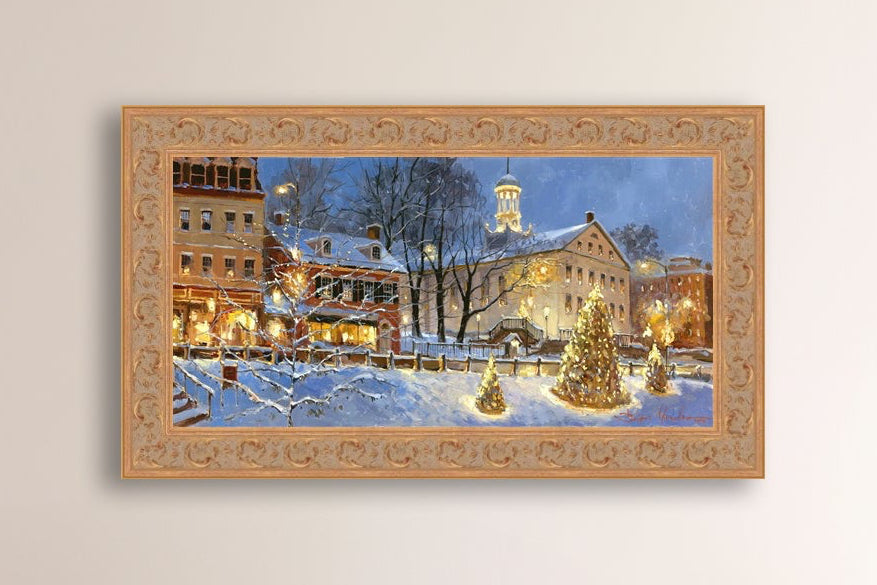 Painting of Christmas Tree on Main Street, Bethlehem 