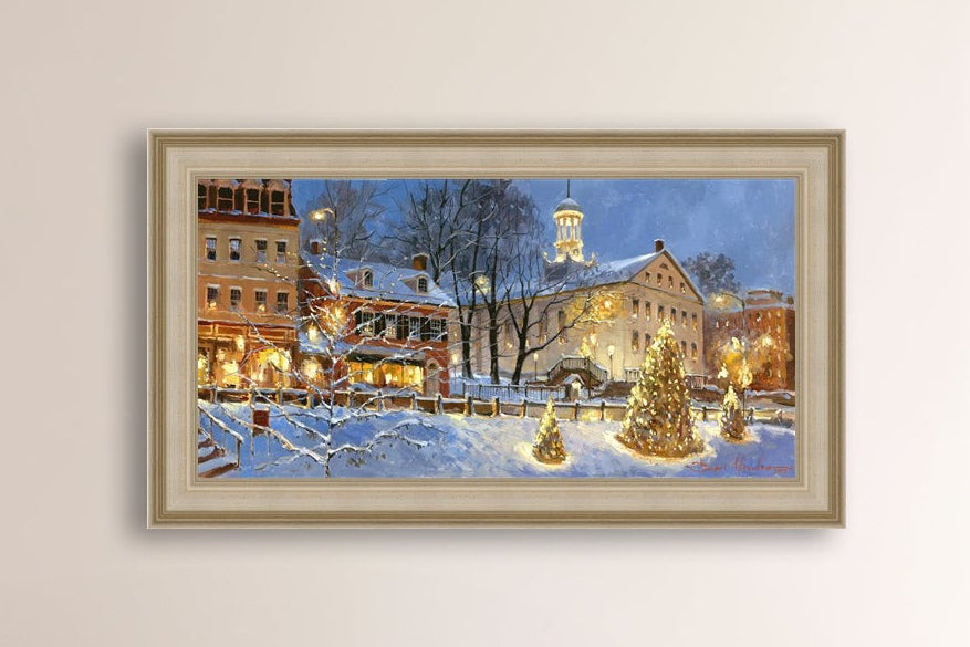 Painting of Christmas Tree on Main Street, Bethlehem 