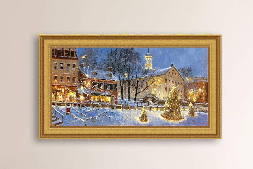 Painting of Christmas Tree on Main Street, Bethlehem 