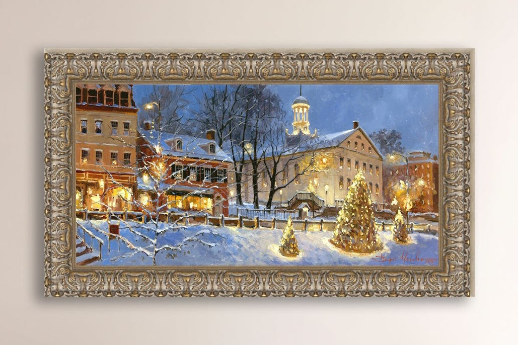 Painting of Christmas Tree on Main Street, Bethlehem 