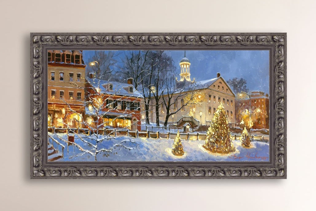 Painting of Christmas Tree on Main Street, Bethlehem 
