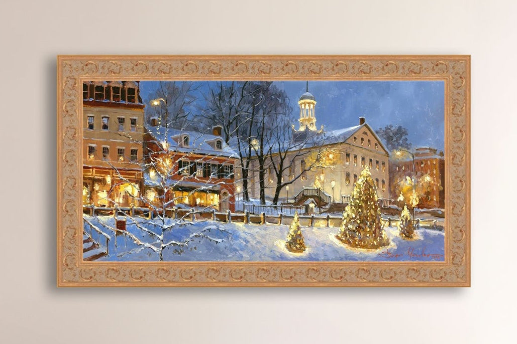 Painting of Christmas Tree on Main Street, Bethlehem 