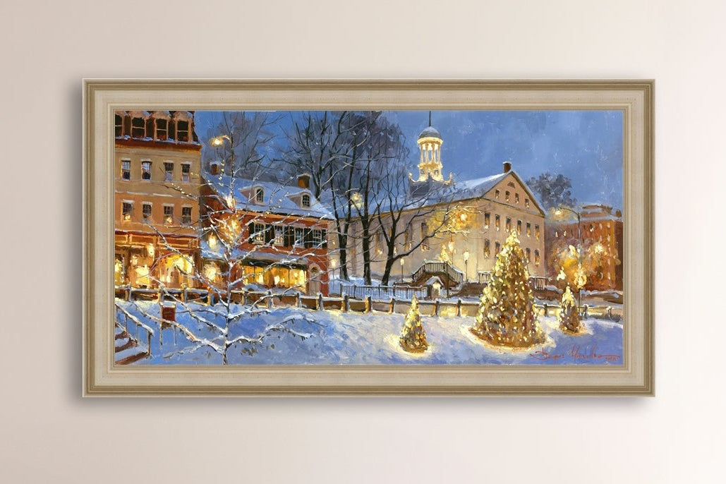 Painting of Christmas Tree on Main Street, Bethlehem 