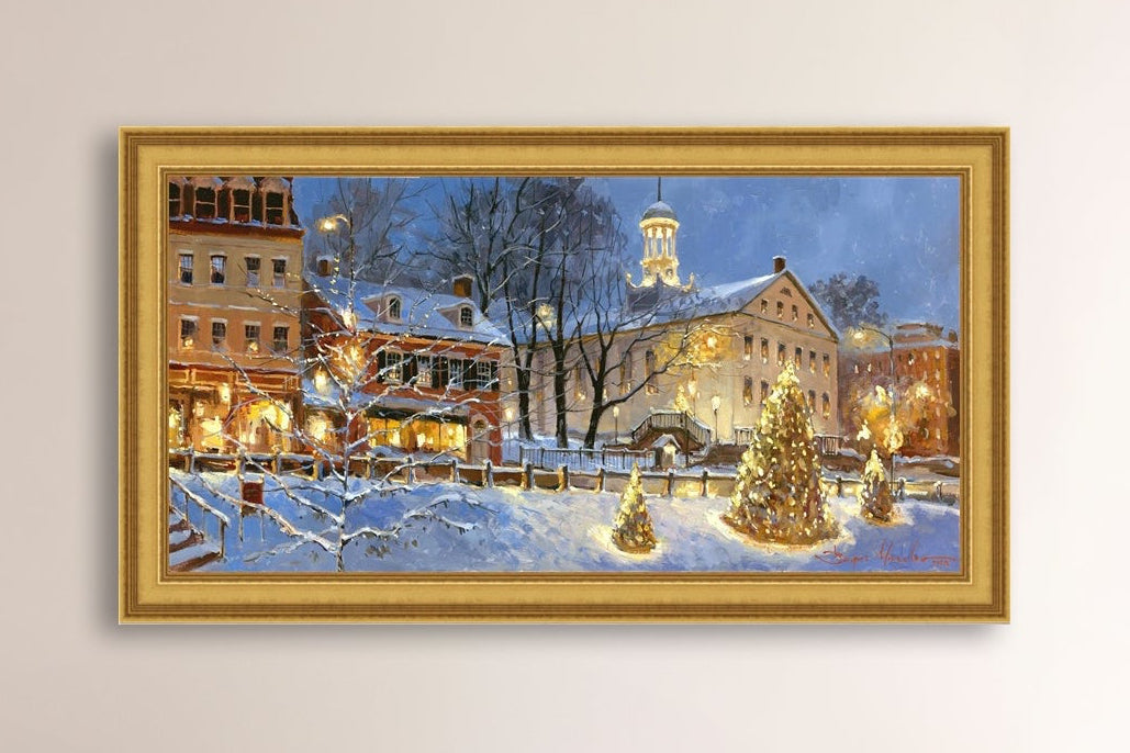 Painting of Christmas Tree on Main Street, Bethlehem 