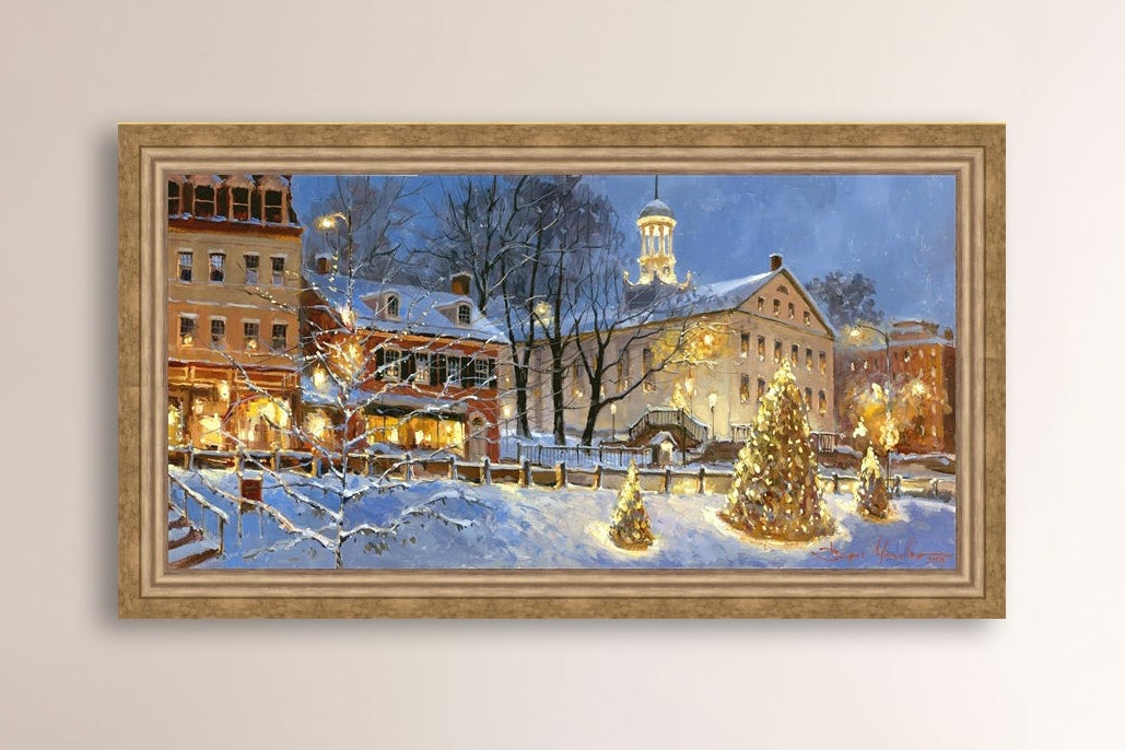 Painting of Christmas Tree on Main Street, Bethlehem 