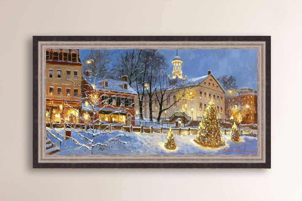 Painting of Christmas Tree on Main Street, Bethlehem 