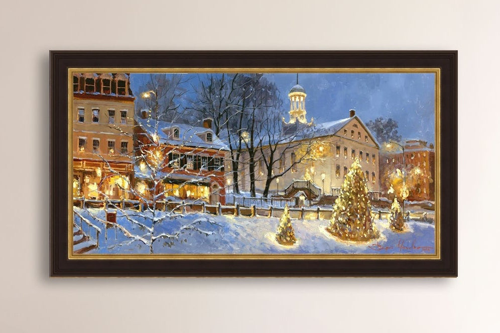 Painting of Christmas Tree on Main Street, Bethlehem 