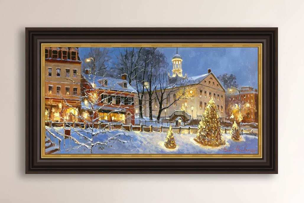 Painting of Christmas Tree on Main Street, Bethlehem 