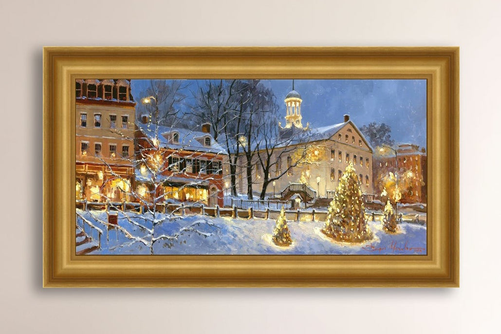 Painting of Christmas Tree on Main Street, Bethlehem 