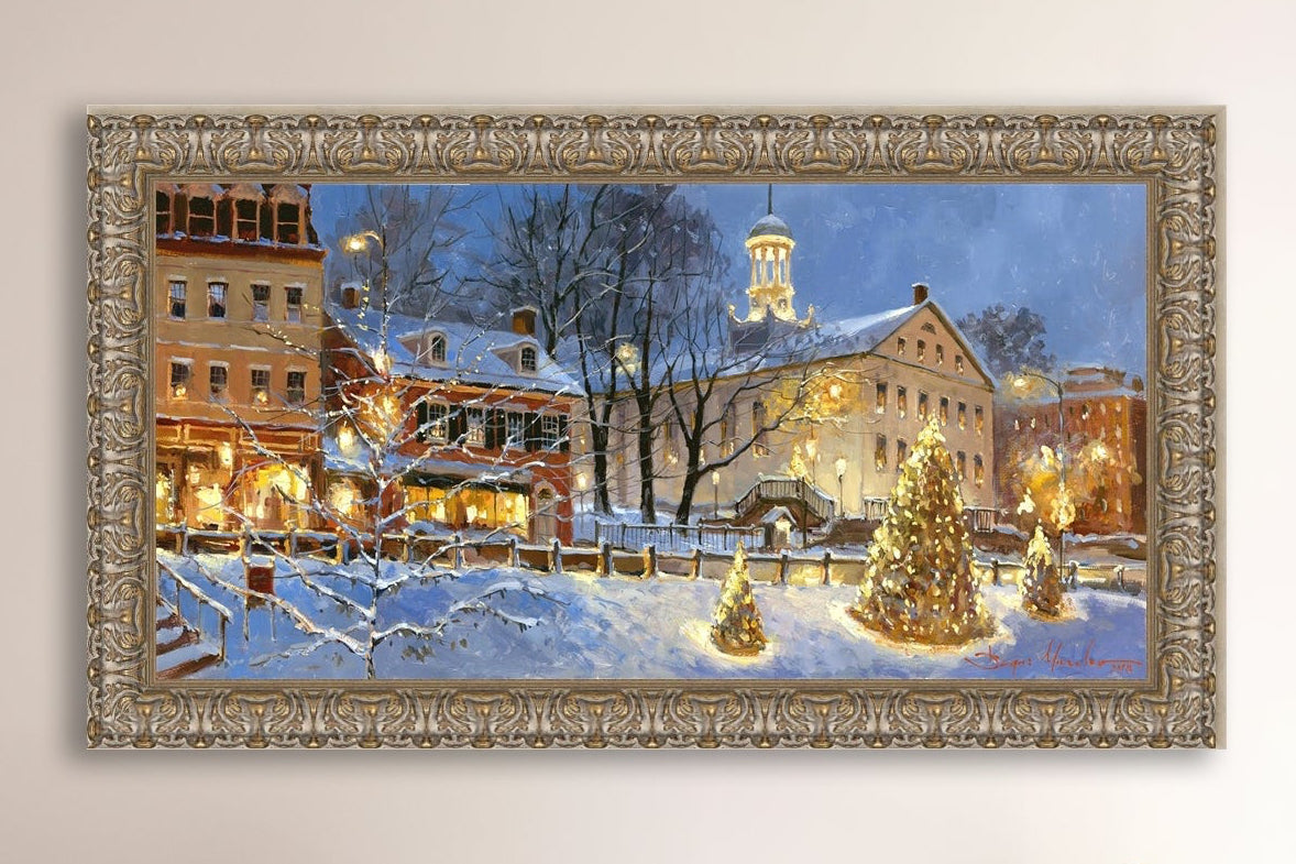 Painting of Christmas Tree on Main Street, Bethlehem 