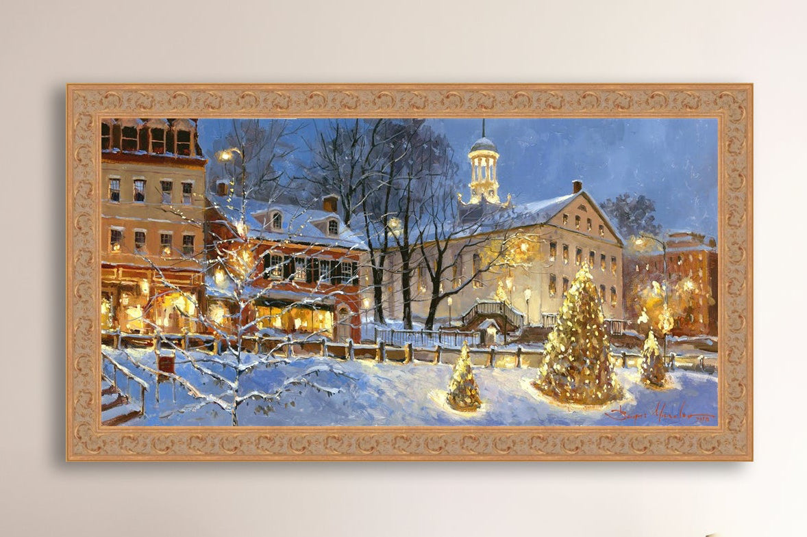 Painting of Christmas Tree on Main Street, Bethlehem 