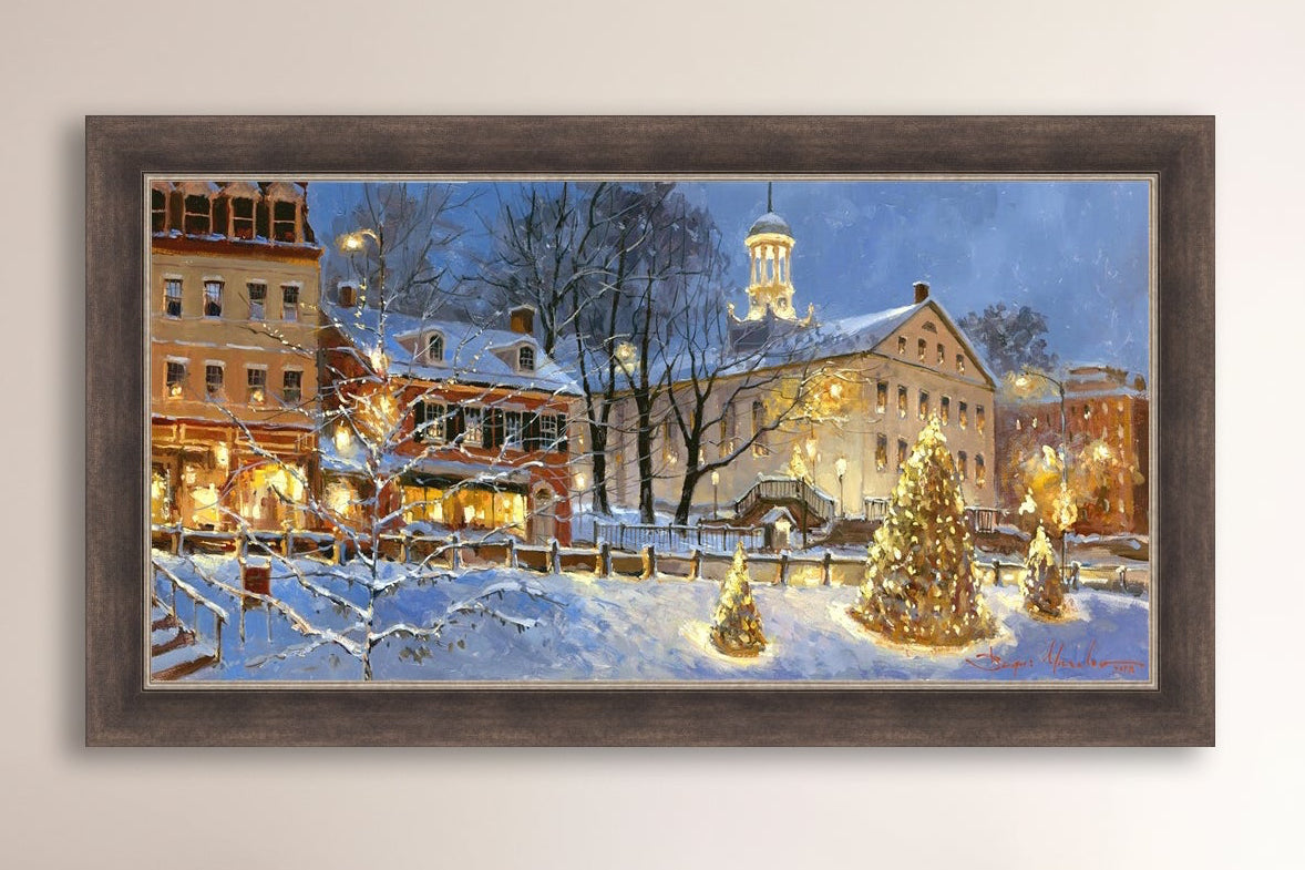 Painting of Christmas Tree on Main Street, Bethlehem 