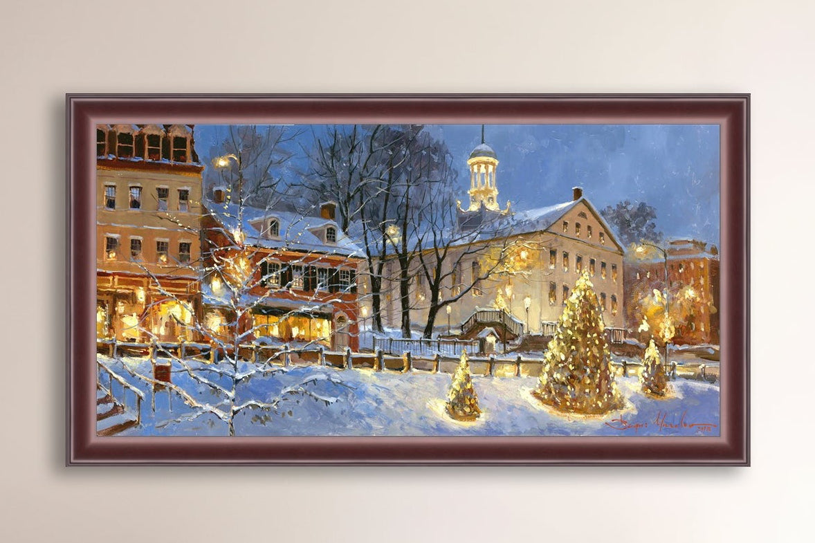 Painting of Christmas Tree on Main Street, Bethlehem 
