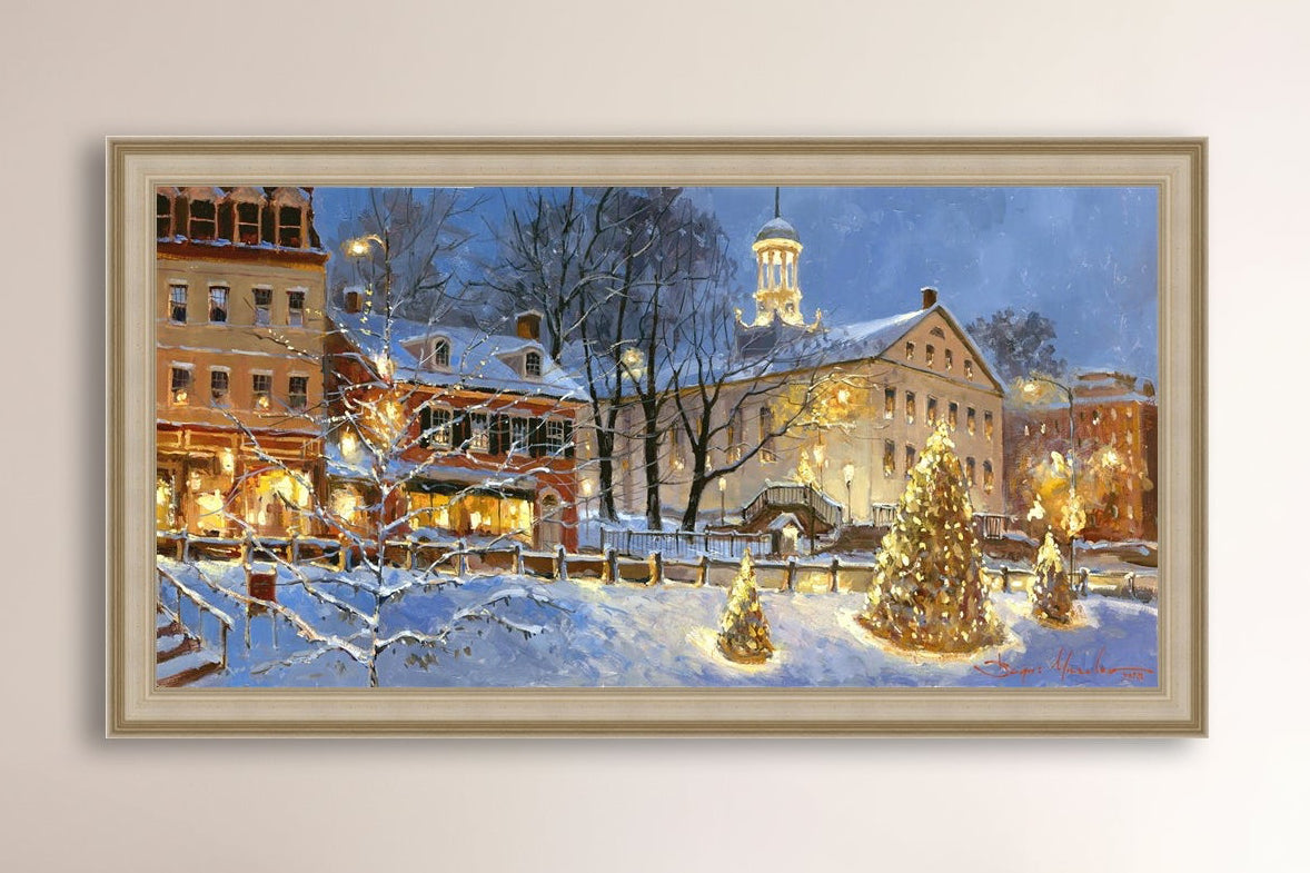 Painting of Christmas Tree on Main Street, Bethlehem 