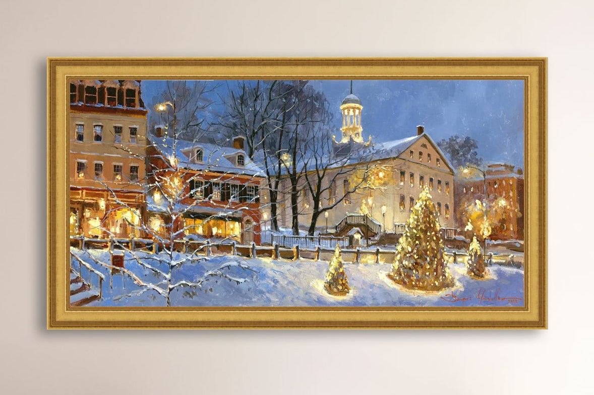 Painting of Christmas Tree on Main Street, Bethlehem 