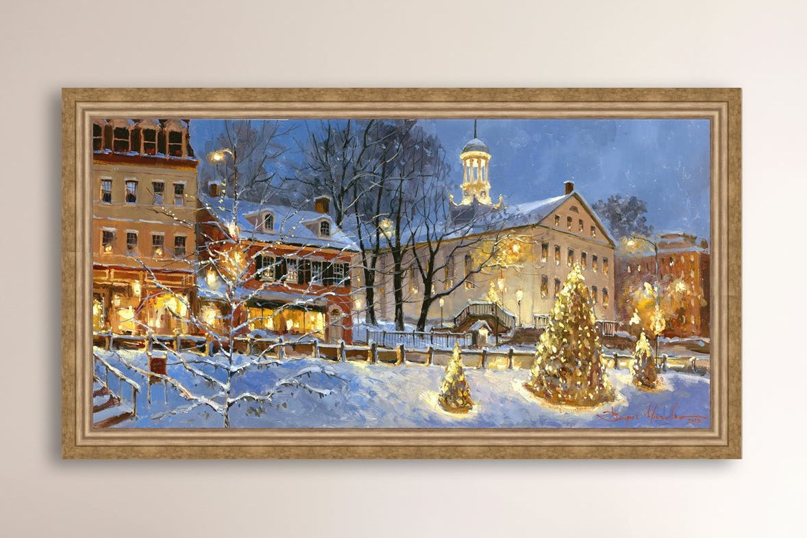 Painting of Christmas Tree on Main Street, Bethlehem 