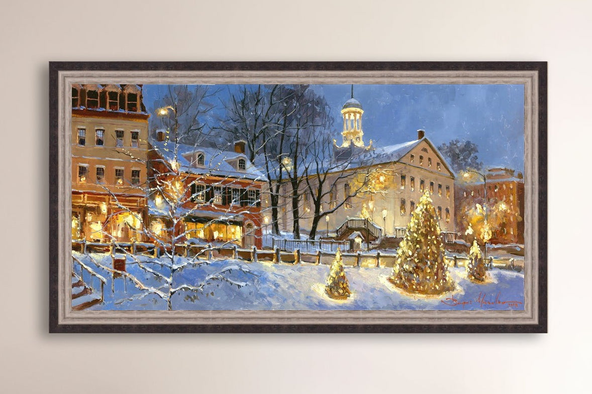 Painting of Christmas Tree on Main Street, Bethlehem 