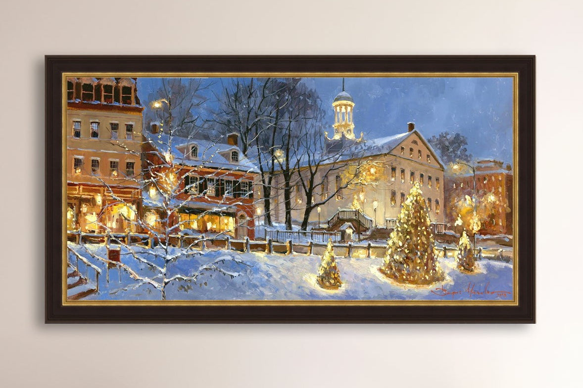 Painting of Christmas Tree on Main Street, Bethlehem 