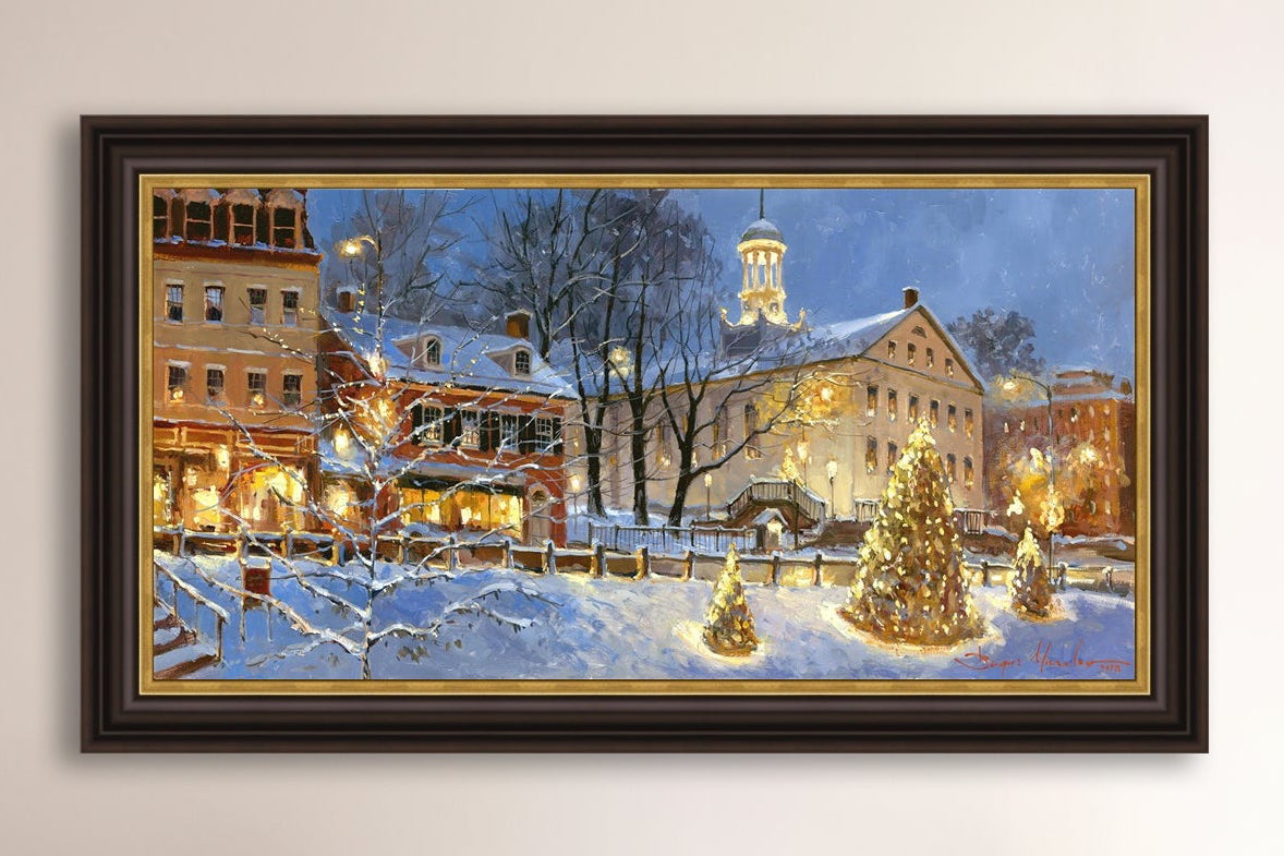 Painting of Christmas Tree on Main Street, Bethlehem 