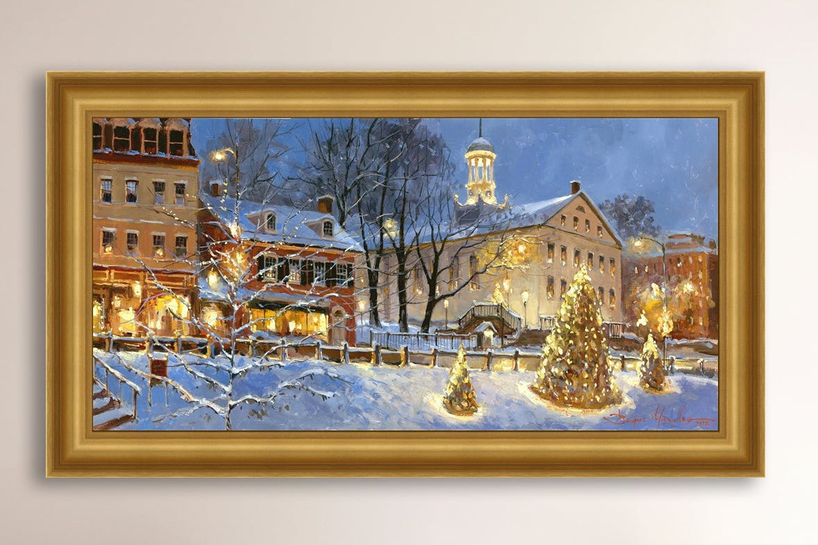 Painting of Christmas Tree on Main Street, Bethlehem 