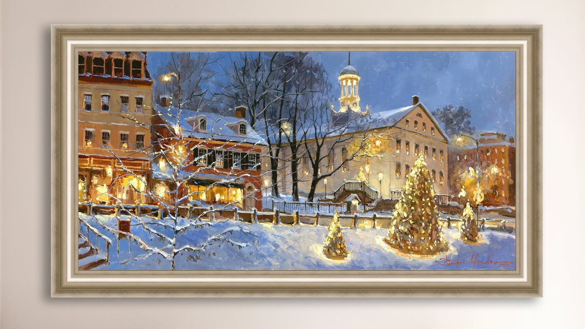 Painting of Christmas Tree on Main Street, Bethlehem 