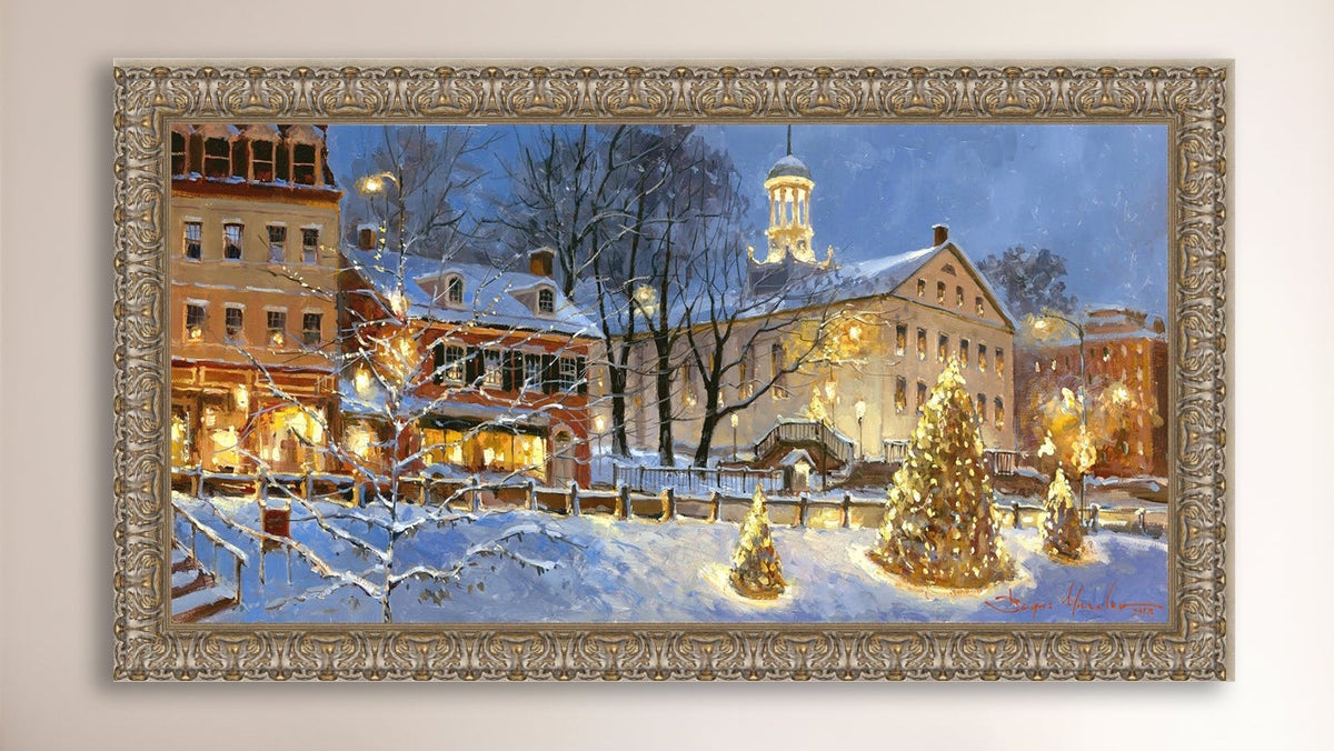 Painting of Christmas Tree on Main Street, Bethlehem 