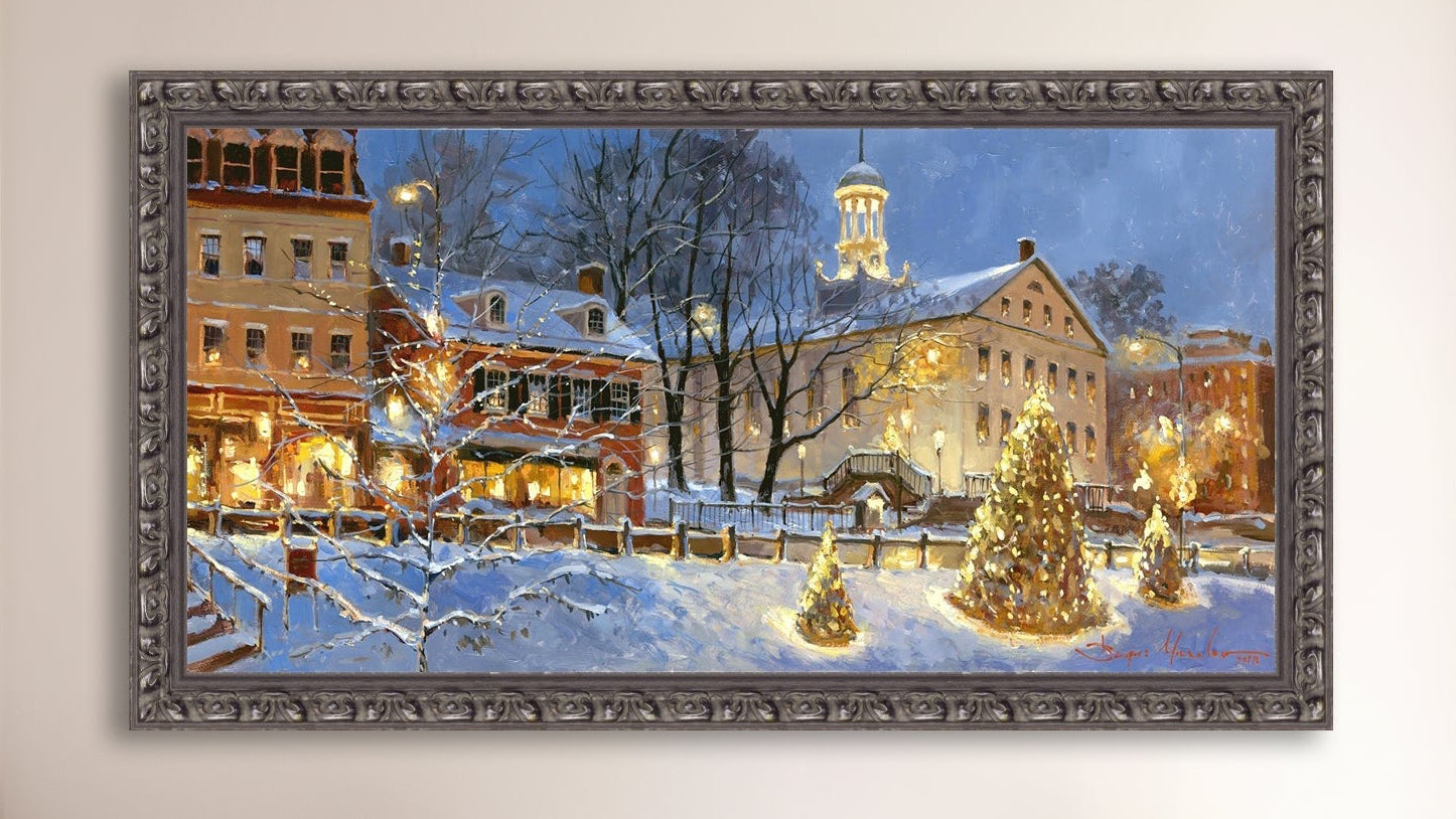 Painting of Christmas Tree on Main Street, Bethlehem 