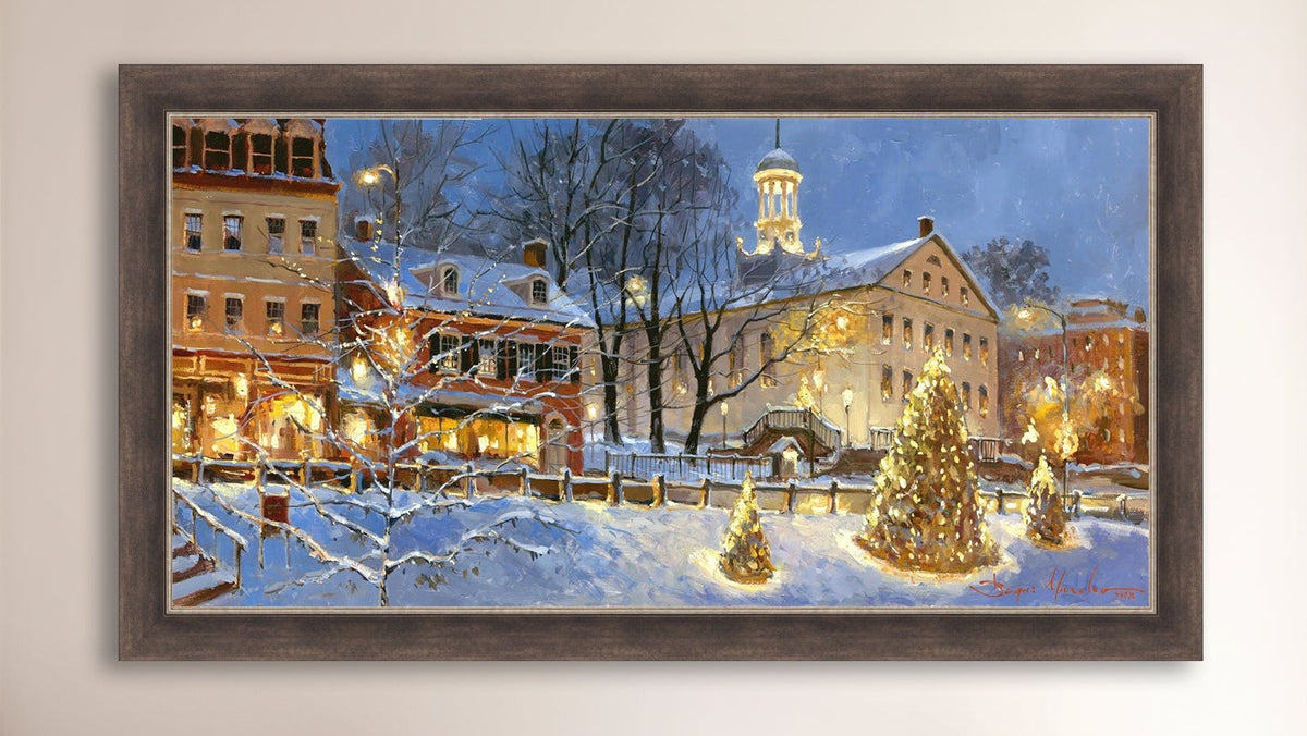 Painting of Christmas Tree on Main Street, Bethlehem 