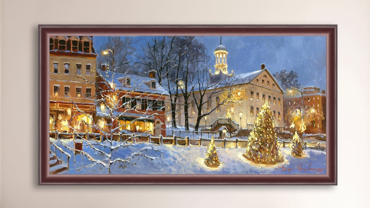 Painting of Christmas Tree on Main Street, Bethlehem 