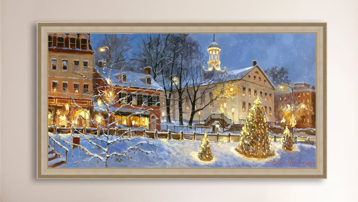 Painting of Christmas Tree on Main Street, Bethlehem 