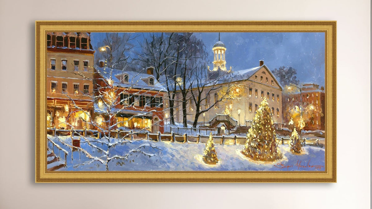 Painting of Christmas Tree on Main Street, Bethlehem 