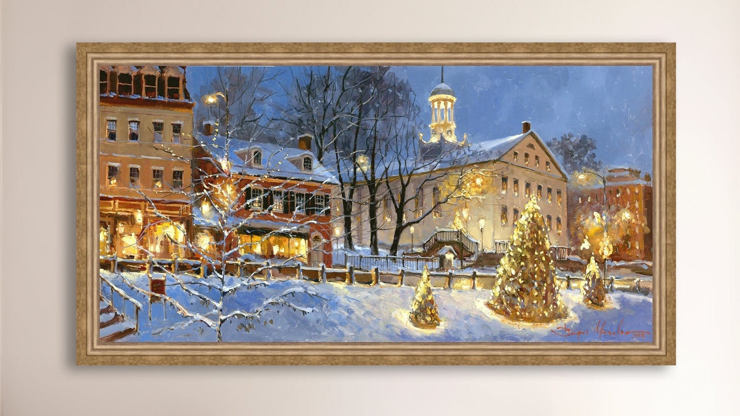 Painting of Christmas Tree on Main Street, Bethlehem 