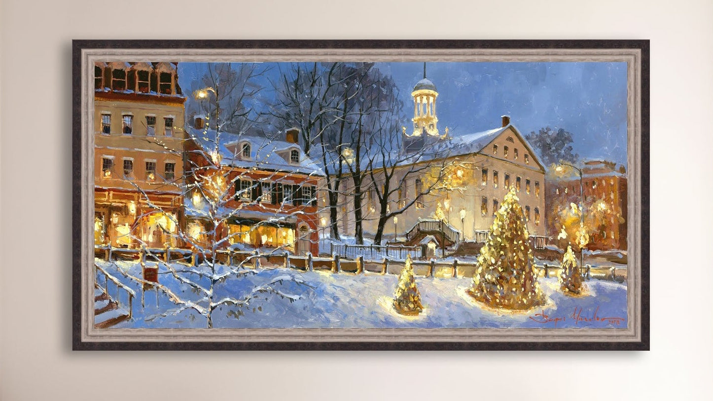 Painting of Christmas Tree on Main Street, Bethlehem 