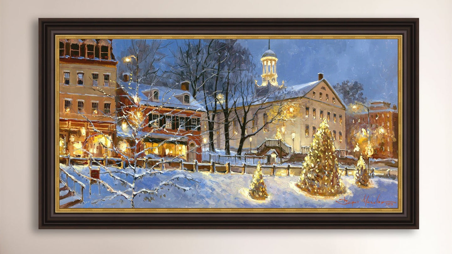Painting of Christmas Tree on Main Street, Bethlehem 
