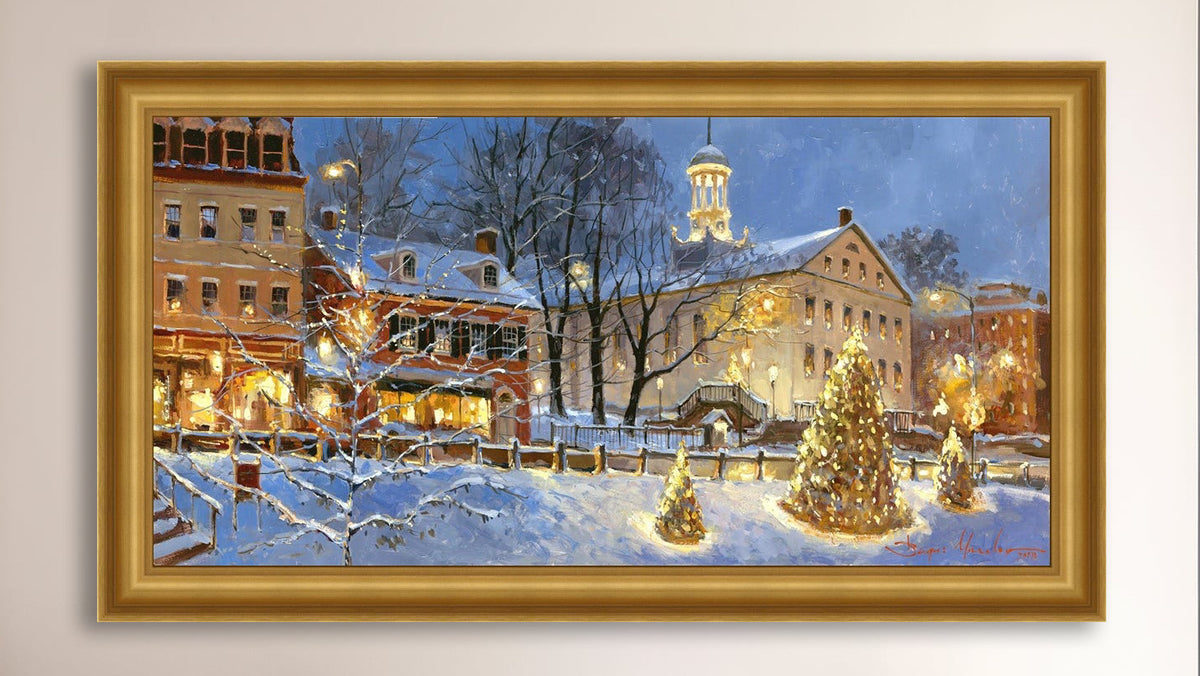 Painting of Christmas Tree on Main Street, Bethlehem 