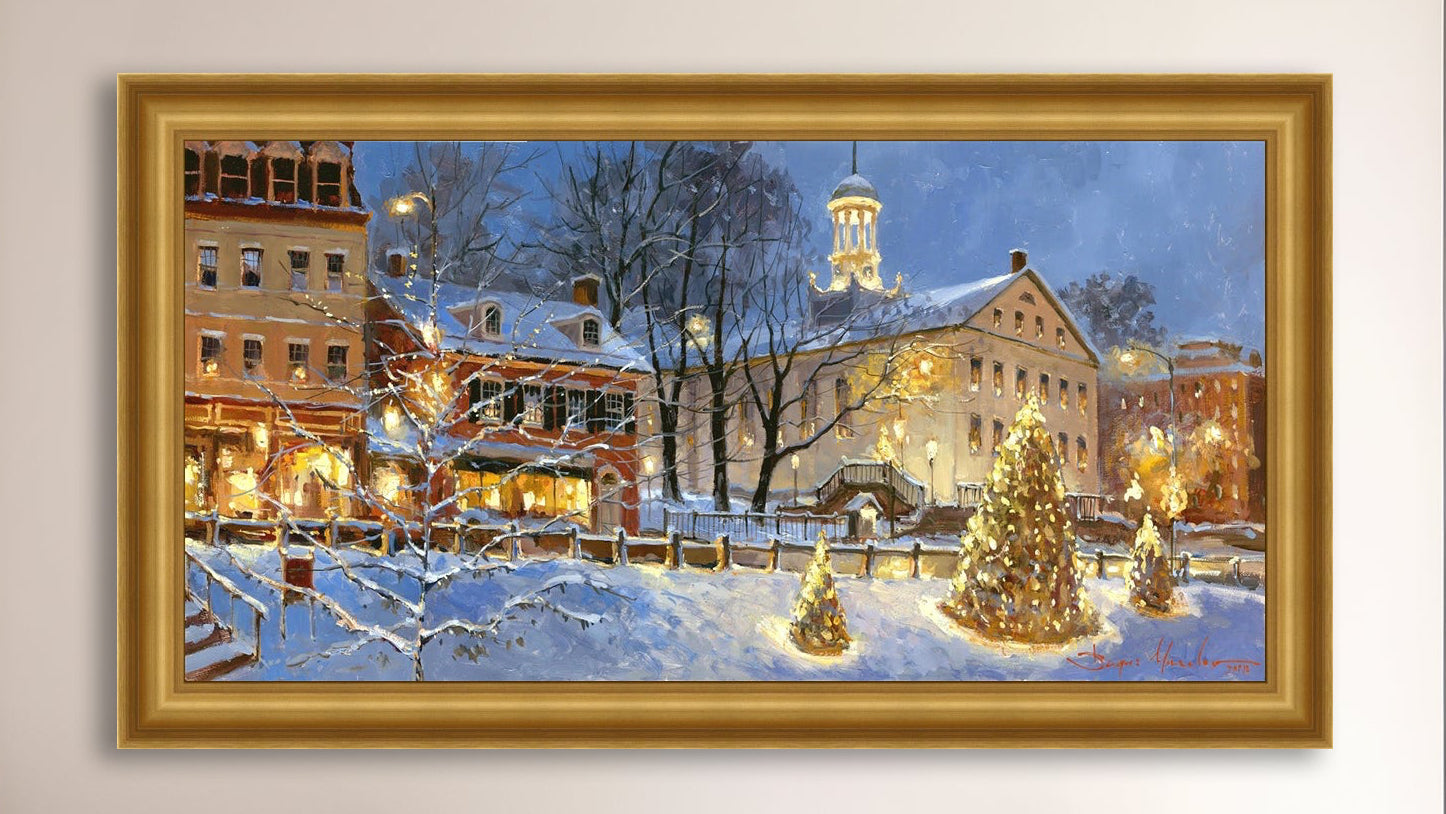 Painting of Christmas Tree on Main Street, Bethlehem 