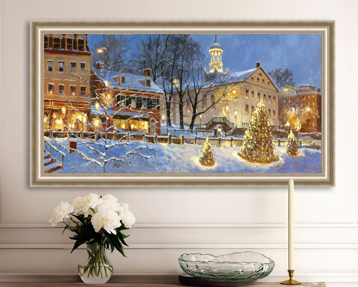 Painting of Christmas Tree on Main Street, Bethlehem 