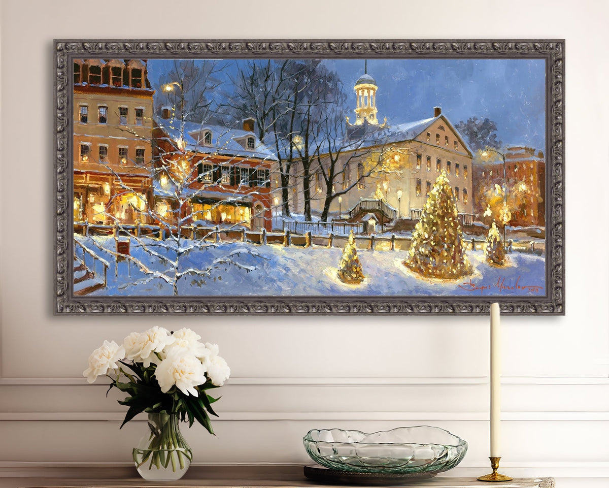 Painting of Christmas Tree on Main Street, Bethlehem 