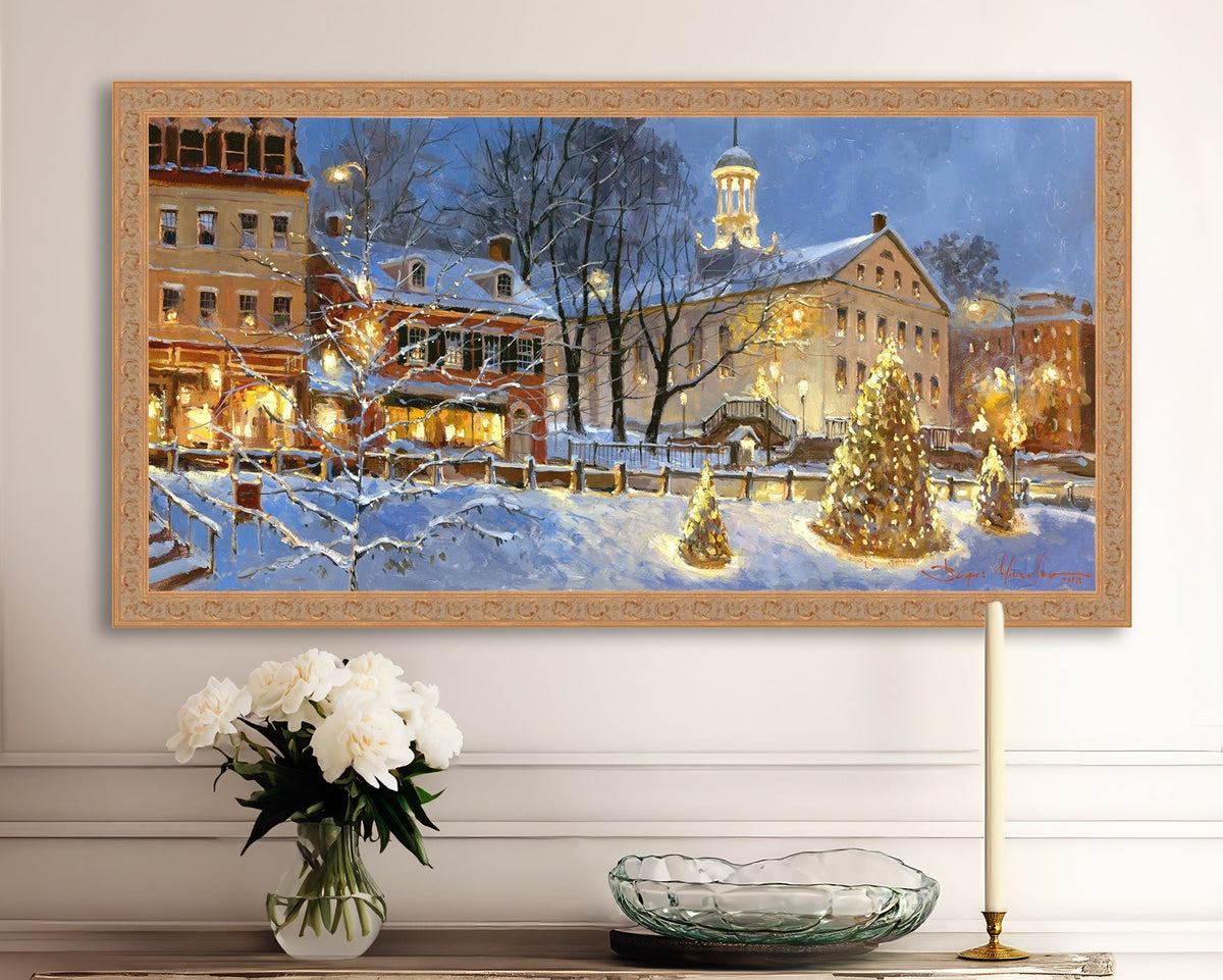 Painting of Christmas Tree on Main Street, Bethlehem 